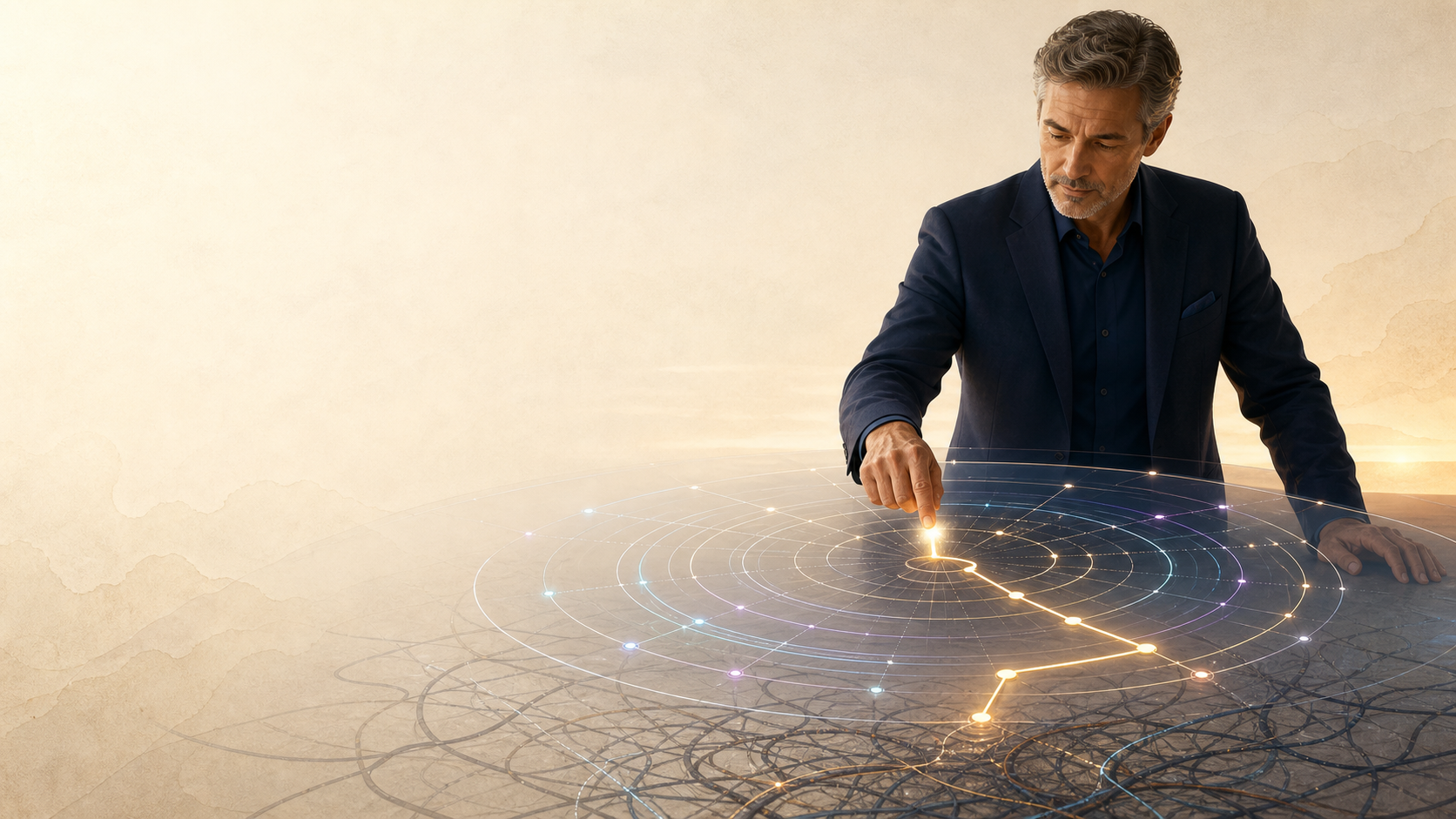 A leader making hidden thinking patterns visible and deliberately choosing a new pathway